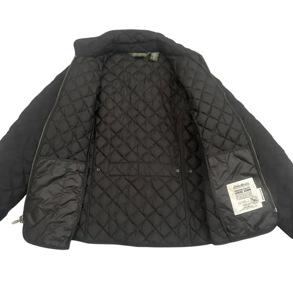 Eddie Bauer 650 Fill Power Premium Goose Down Black Jacket Women’s M Quilted - Picture 11 of 12